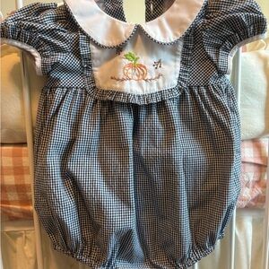 Girl’s Bubble with Pumpkin Embroidery